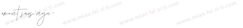 amoret sans regui字体转换